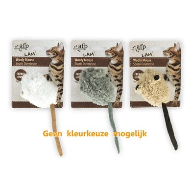 Afp Wooly Mouse Lamswol Met Piep En Catnip Assorti