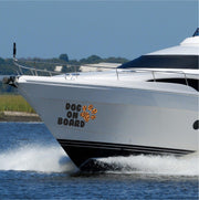 Autosticker Dog on Board met Hondenpoot