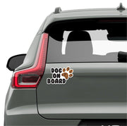 Autosticker Dog on Board met Hondenpoot