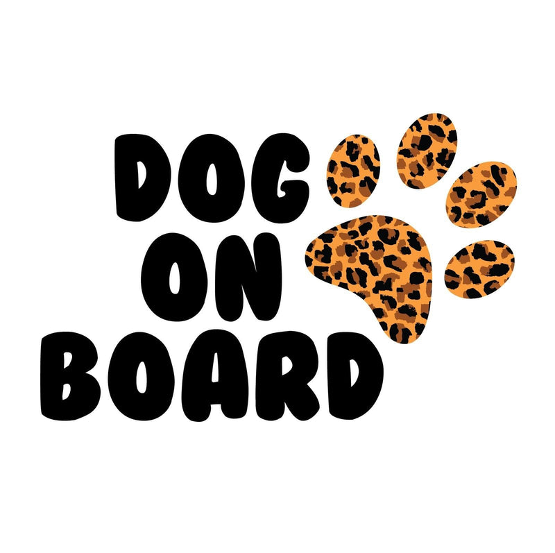 Autosticker Dog on Board met Hondenpoot