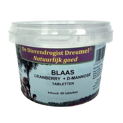 Dierendrogist Blaas / Cranberry / D-Mannose Tabletten