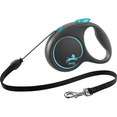 Flexi Rollijn Black Design Cord Blauw