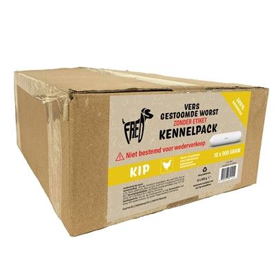 Freds Gestoomd Vers Vlees Worst Kennelpack Kip 10X900 GR