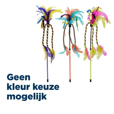 Happy Pet Tabby Patch Kattenhengel Met Lint En Veren Assorti