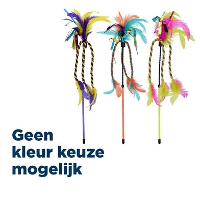 Happy Pet Tabby Patch Kattenhengel Met Lint En Veren Assorti