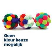 Happy Pet Tabby Patch Pom Pom Bal Assorti