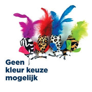 Happy Pet Tabby Patch Safari Muis Met Veren Assorti