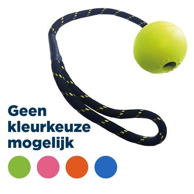 Happy Pet Tough Hondenspeelgoed Rubber Bal Touw Assorti