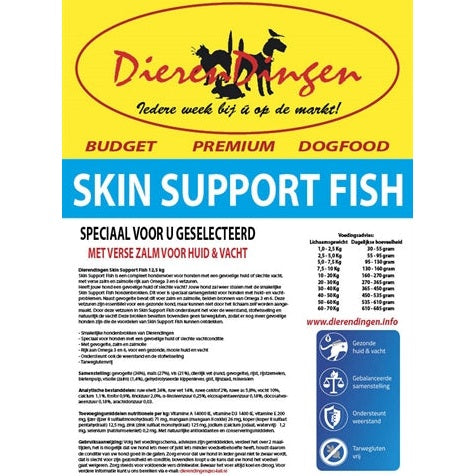 Merkloos Budget Premium Dogfood Skin Support Fish