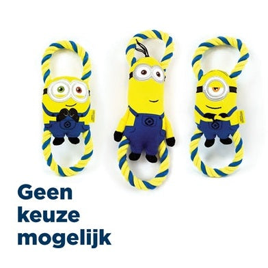 Minions Pluche Bob / Stuart / Kevin Aan Flostouw