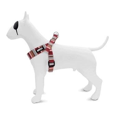 Morso Mini Hondentuig Verstelbaar Gerecycled Skyline Rood / Roze