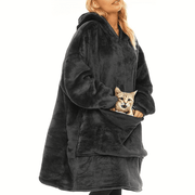 Oversized Snuggle Hoodie Deken met Buidelzakken