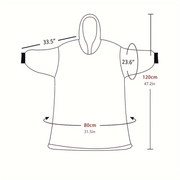 Oversized Snuggle Hoodie Deken met Buidelzakken