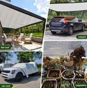 Schaduwdoek vierkant - Schaduwdoek rechthoek - Aluminium - Incl. magnetische haken - Zonnescherm - Zonnescherm auto