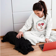 Sweater Dames Peace Love Respect met Hondenpootjes en Hondenbotjes