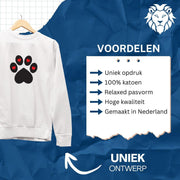 Sweater Hondenpoot met Hartjes