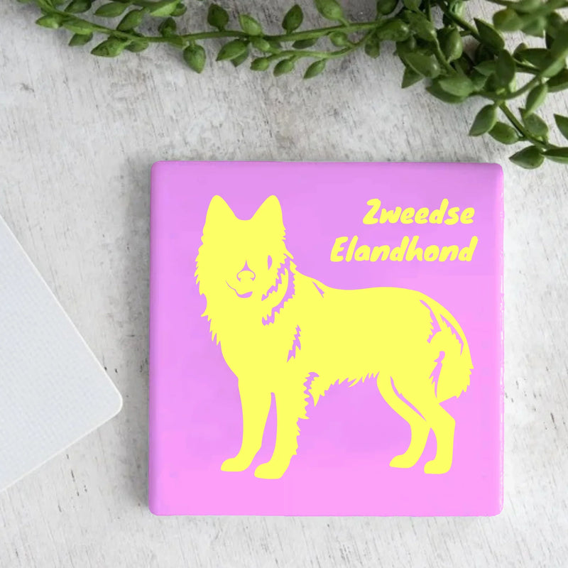 Tegel met Tekst - Zweedse Elandhond