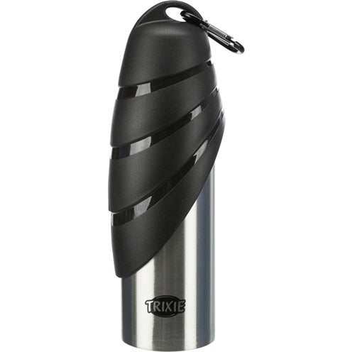 Trixie Drinkfles Rvs Met Plastic Drinkbakje Assorti