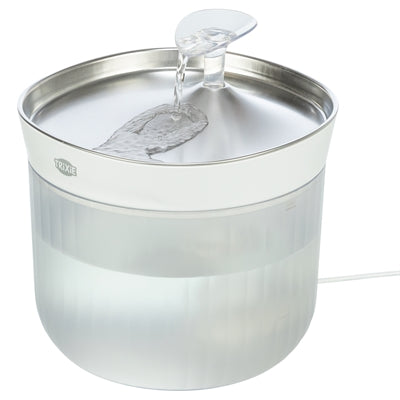 Trixie Drinkfontein Aqua Clear Kunststof / Rvs Wit 18X18X16 Cm
