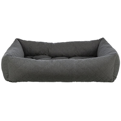 TRIXIE Orthopedisch hondenbed Vital Loki 65 × 50 cm in grijs - hoogwaardig hondenkussen met traagschuim - hondenmand voor kleine honden - ontziet de gewrichten en ontlastend - 37931