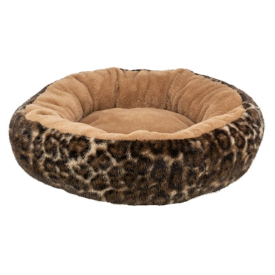 Trixie Hondenmand Leo Soft Rond Pluche Bruin / Panterprint