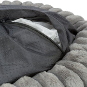 Trixie Hondenmand Lonni Rond Brede Ribstof Antraciet 50X50X12 Cm