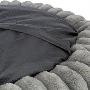 Trixie Hondenmand Lonni Rond Brede Ribstof Antraciet 50X50X12 Cm