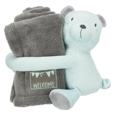 Trixie Junior Speelset Deken En Beer Grijs / Mintgroen