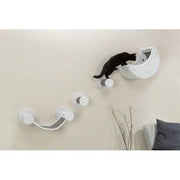 Trixie Katten Klimset Voor Aan De Muur 4 Klimplekken Wit / Grijs