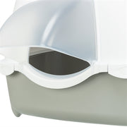 Trixie Kattenbak Davio Top Outdoor Met Kap Grijs / Wit