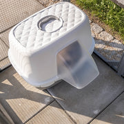 Trixie Kattenbak Davio Top Outdoor Met Kap Grijs / Wit