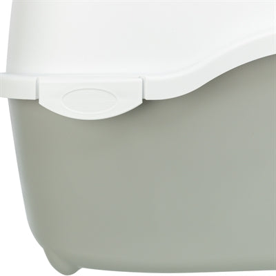 Trixie Kattenbak Davio Top Outdoor Met Kap Grijs / Wit
