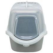 Trixie Kattenbak Vico Open Top Met Kap Lichtgrijs / Wit