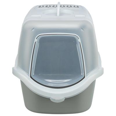 Trixie Kattenbak Vico Open Top Met Kap Lichtgrijs / Wit