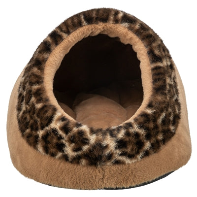 Trixie Kattenmand Iglo Leo Soft Pluche Bruin / Panterprint