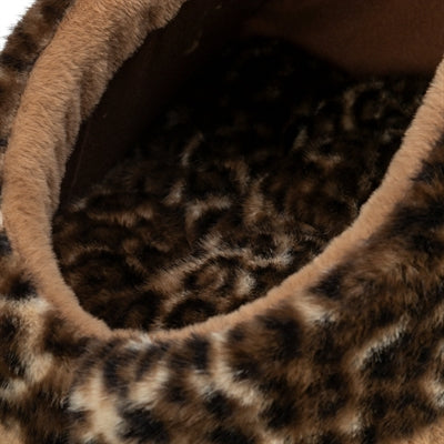 Trixie Kattenmand Iglo Leo Soft Pluche Bruin / Panterprint