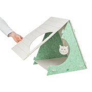 Trixie Kattenmand Speelbox Lucy Driehoekig Vilt Zand / Groen