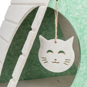 Trixie Kattenmand Speelbox Lucy Driehoekig Vilt Zand / Groen