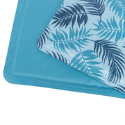 Trixie Koelmat Met Palmbladeren Print Lichtblauw