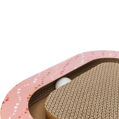 Trixie Krabplank Valentijn Met Ballen Driehoekig Karton Zalm