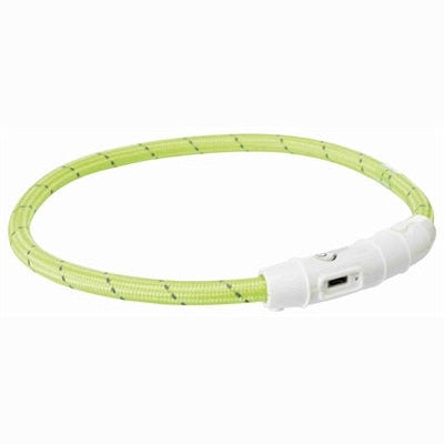 Trixie Lichtgevende Halsband Hond Flash Usb Tpu / Nylon Groen