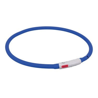 Trixie Lichtgevende Halsband Hond Usb Siliconen Oplaadbaar Royal Blauw