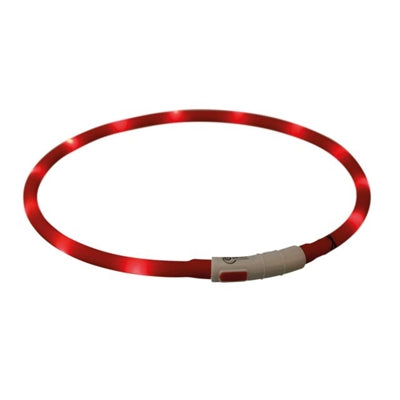 Trixie Lichtgevende Halsband Usb Flash Light Oplaadbaar Tpu Rood