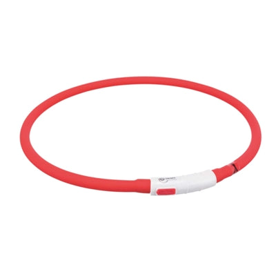 Trixie Lichtgevende Halsband Usb Flash Light Oplaadbaar Tpu Rood