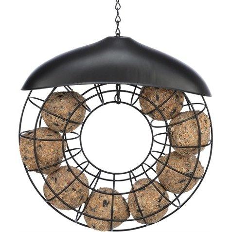 Trixie Mezenbolhouder Rond Met Dak Zwart