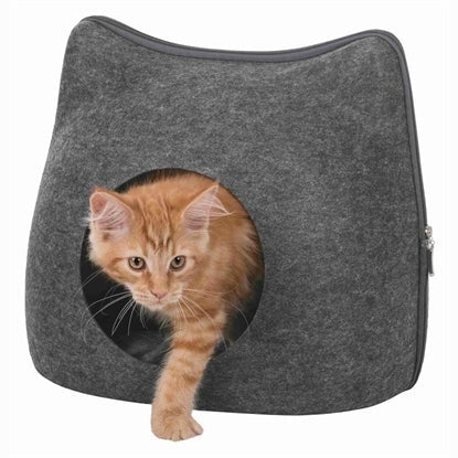 Trixie Relax Iglo Kat Vilt Grijs