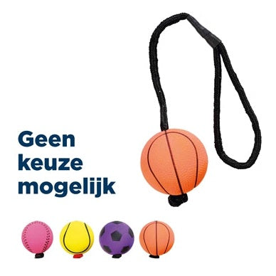 Trixie Sportbal Aan Touw Schuimrubber Drijvend Assorti