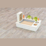 Trixie Voederstation Met Voerbak / Waterbak / Hooiruif Hout Naturel