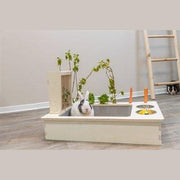 Trixie Voederstation Met Voerbak / Waterbak / Hooiruif Hout Naturel