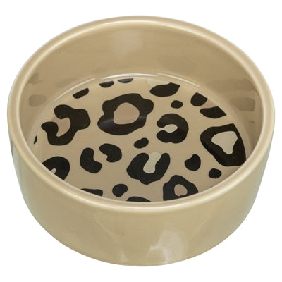 Trixie Voerbak / Drinkbak Leo Kat Keramiek Panterprint Assorti